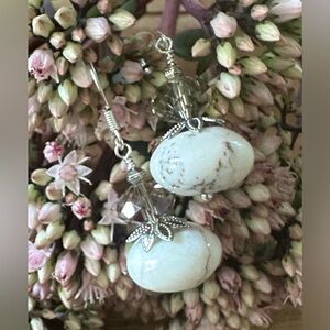 White Howliite Earrings